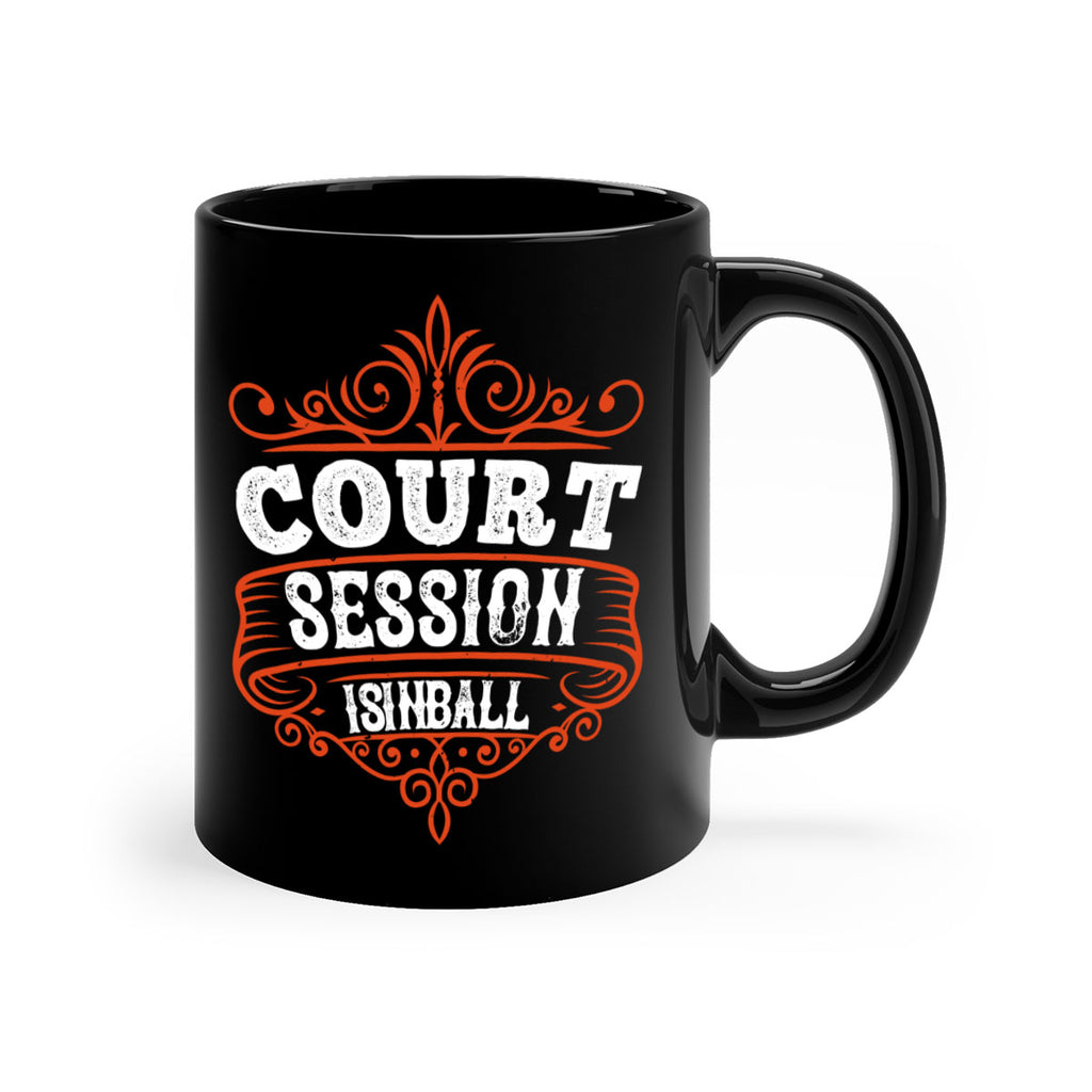 Court is in ball session 1569#- basketball-Mug / Coffee Cup