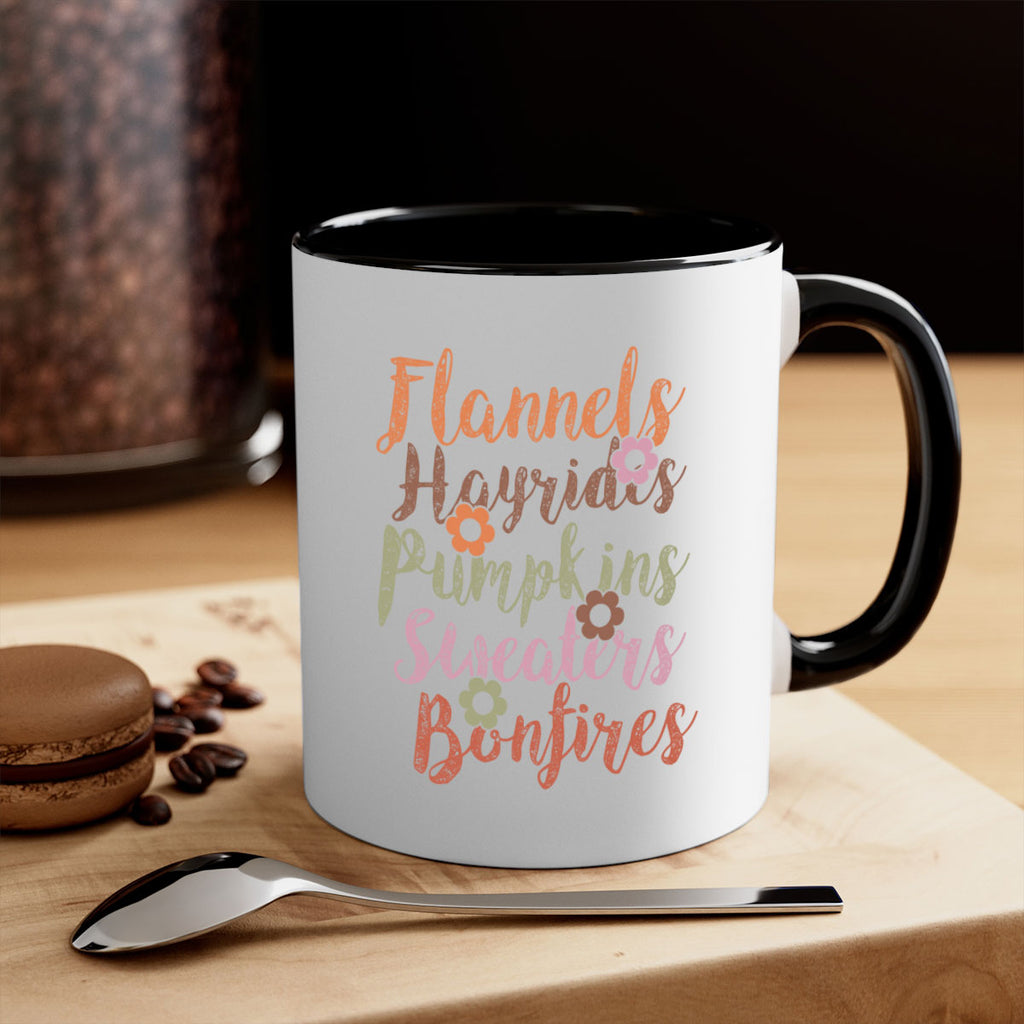 Flannels Hayrides Pumpkins Sweaters Bonfires 185#- fall-Mug / Coffee Cup