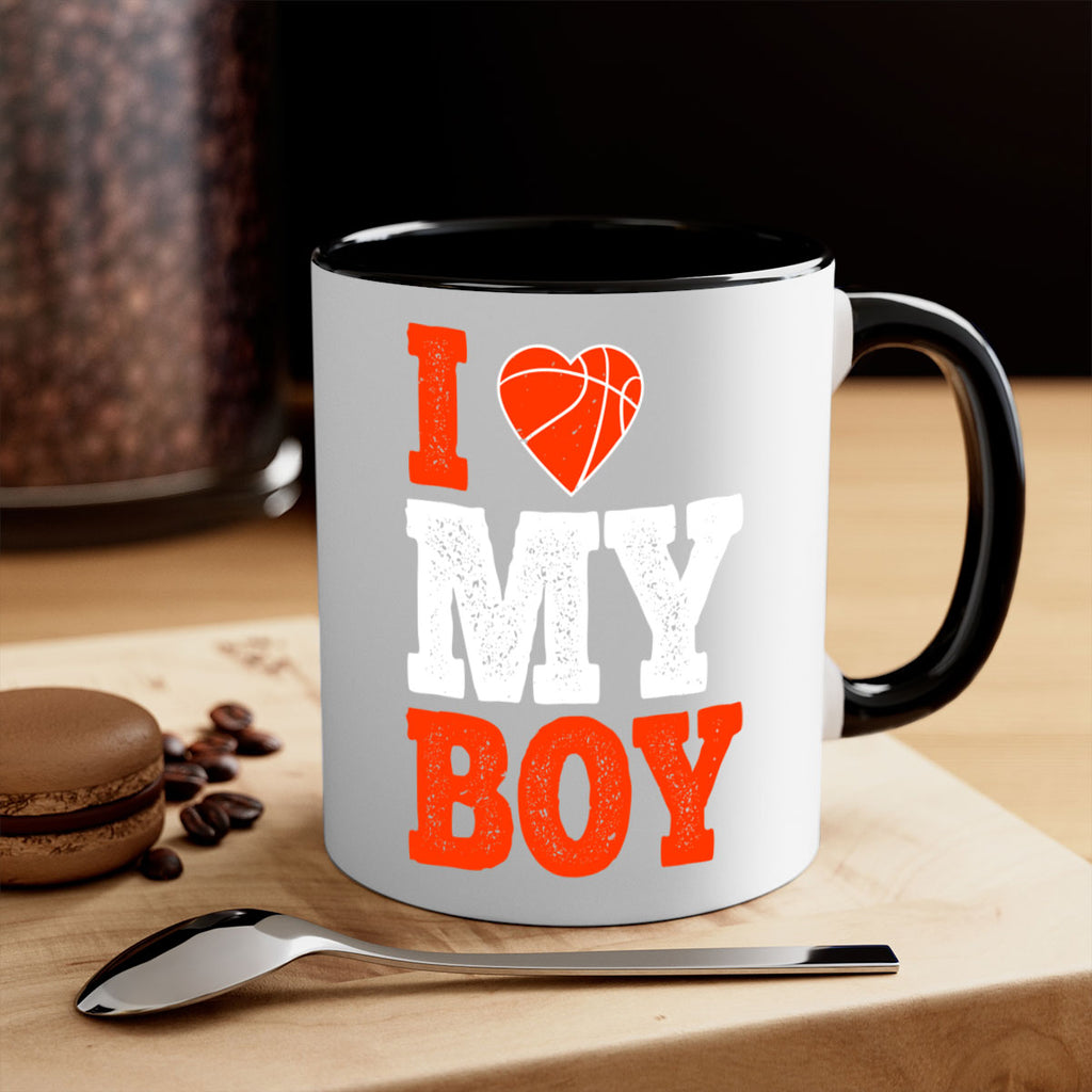 I love my boy 2255#- basketball-Mug / Coffee Cup