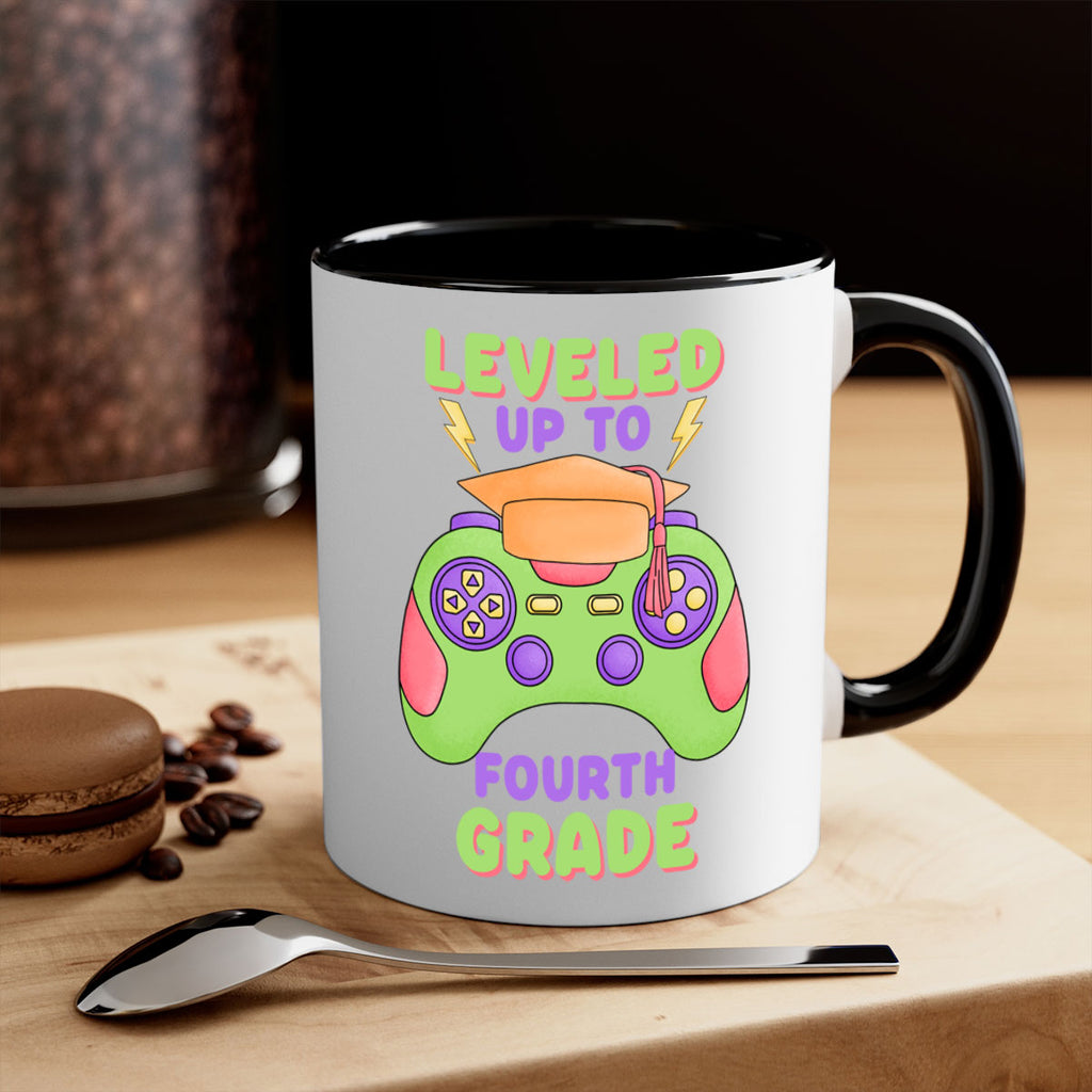 Leveled up to 4th Grade 16#- 4th grade-Mug / Coffee Cup