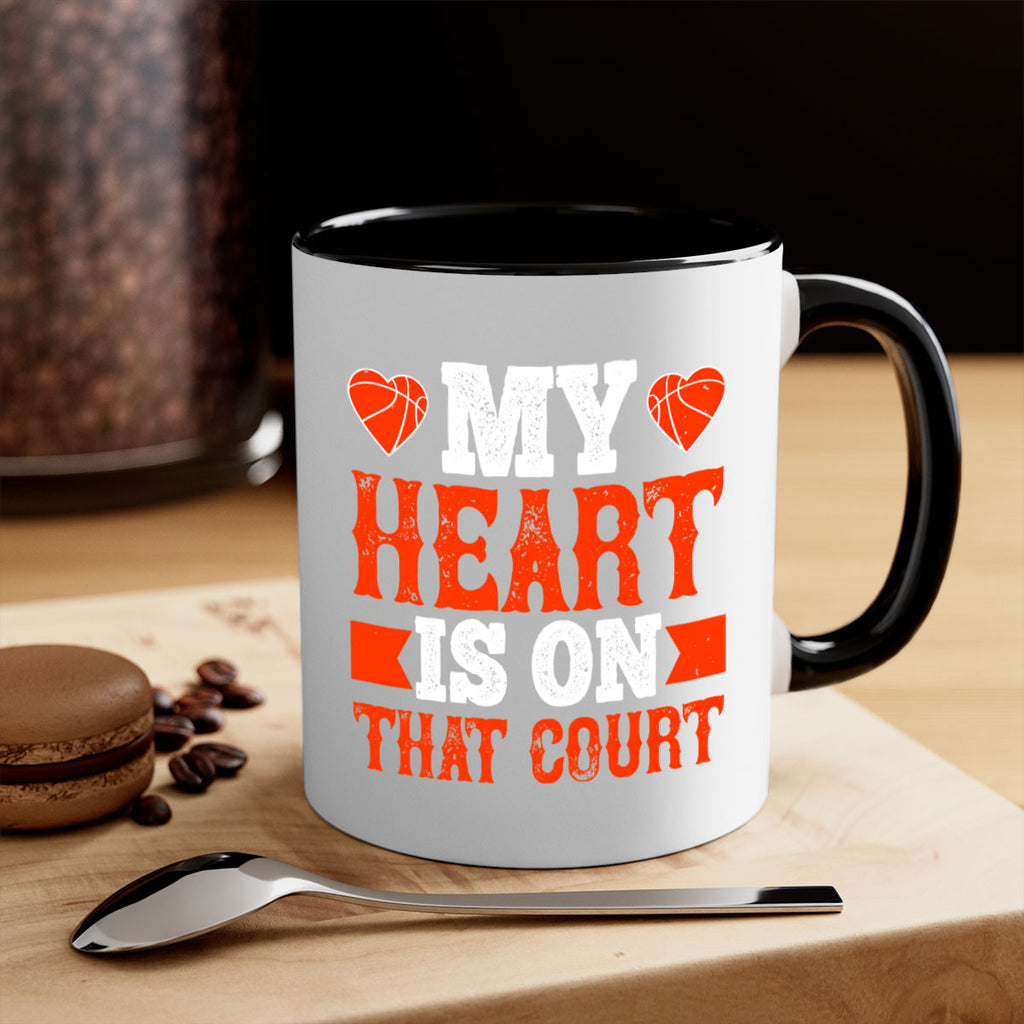 My heart is on that court 1817#- basketball-Mug / Coffee Cup