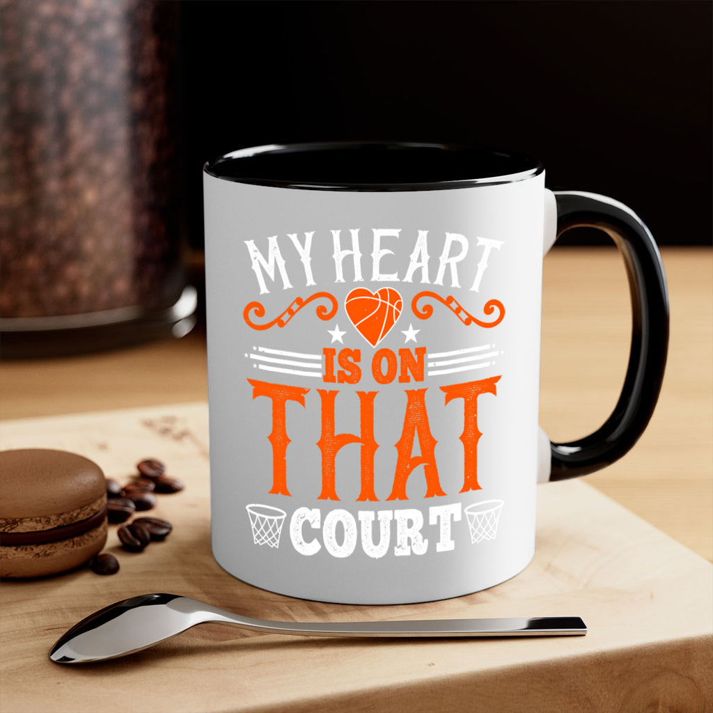 My heart is on that court 1827#- basketball-Mug / Coffee Cup