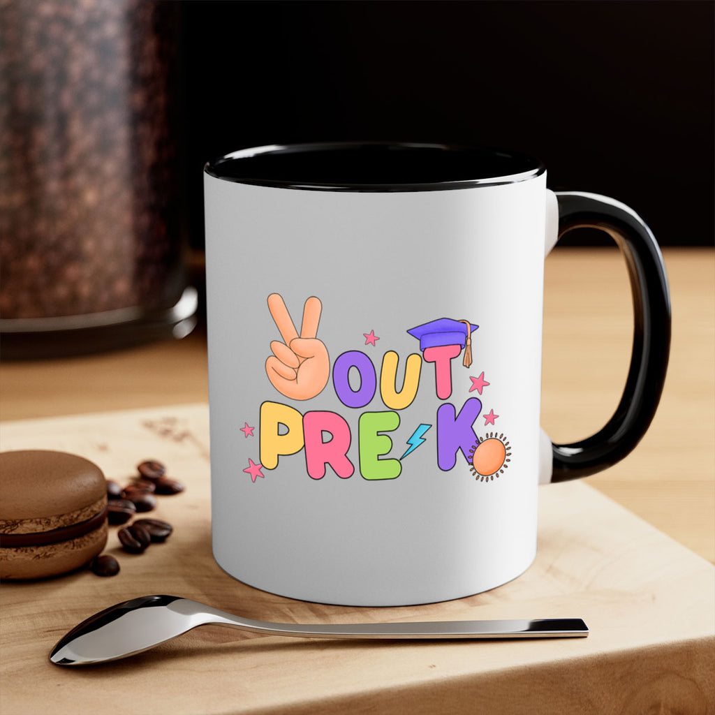Peace Out PreK Peace Hand 22#- preK-Mug / Coffee Cup
