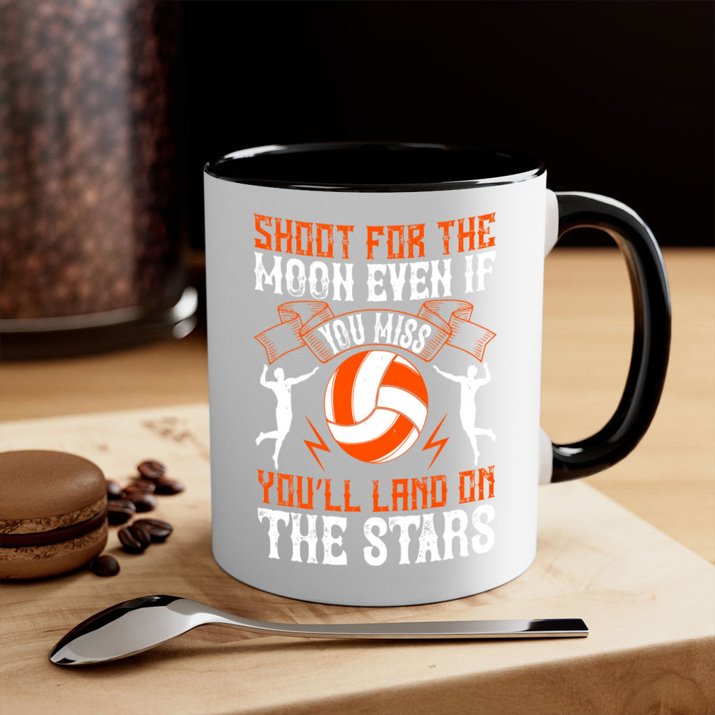 Shoot for the moon even if you miss you’ll land on the stars Style 544#- volleyball-Mug / Coffee Cup