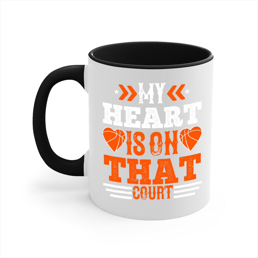 My heart is on that court 1806#- basketball-Mug / Coffee Cup