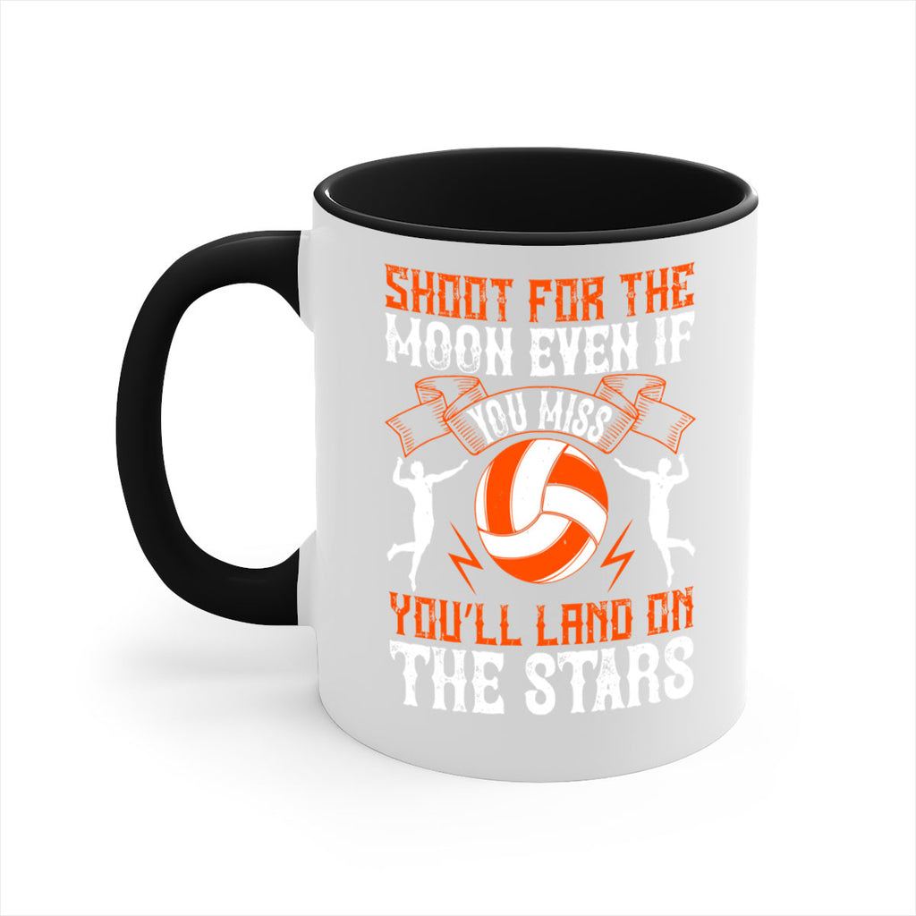 Shoot for the moon even if you miss you’ll land on the stars Style 544#- volleyball-Mug / Coffee Cup