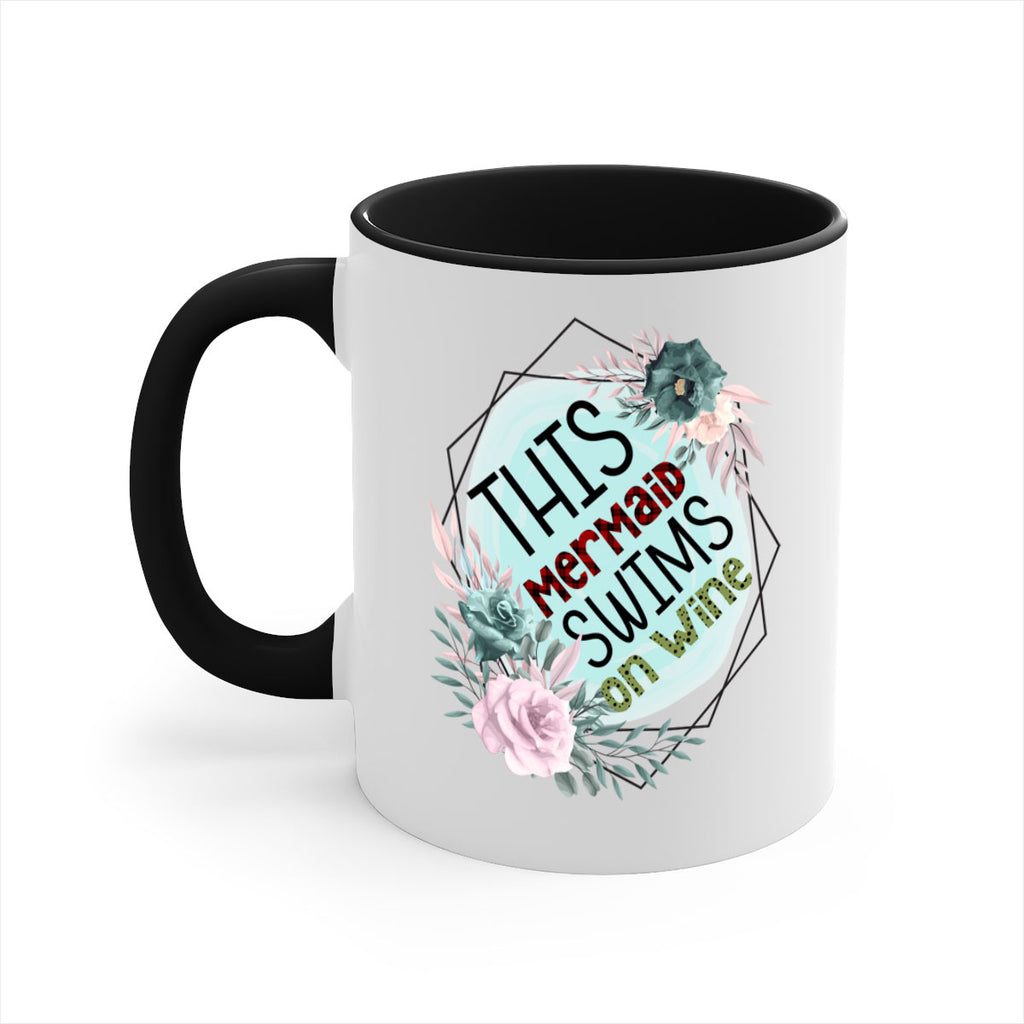 This Mermaid Swims On Wine 633#- mermaid-Mug / Coffee Cup