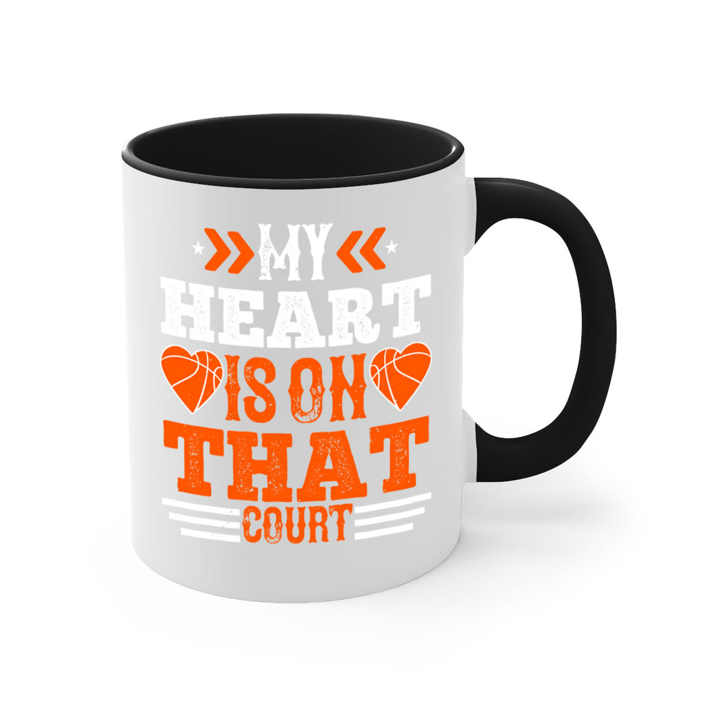 My heart is on that court 1807#- basketball-Mug / Coffee Cup