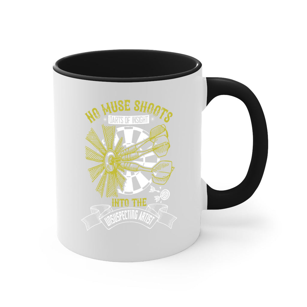No muse shoots darts of insight into the unsuspecting artist 1914#- darts-Mug / Coffee Cup