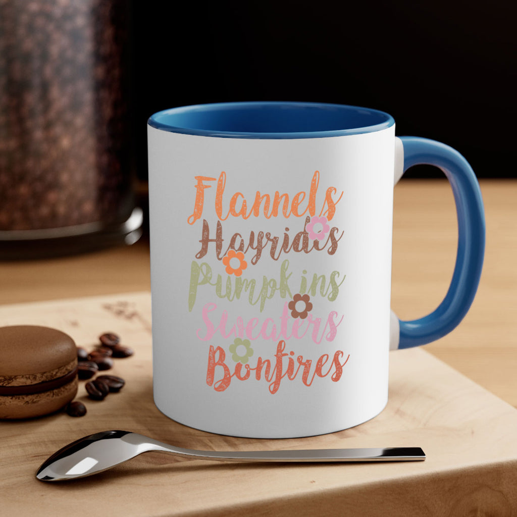 Flannels Hayrides Pumpkins Sweaters Bonfires 185#- fall-Mug / Coffee Cup