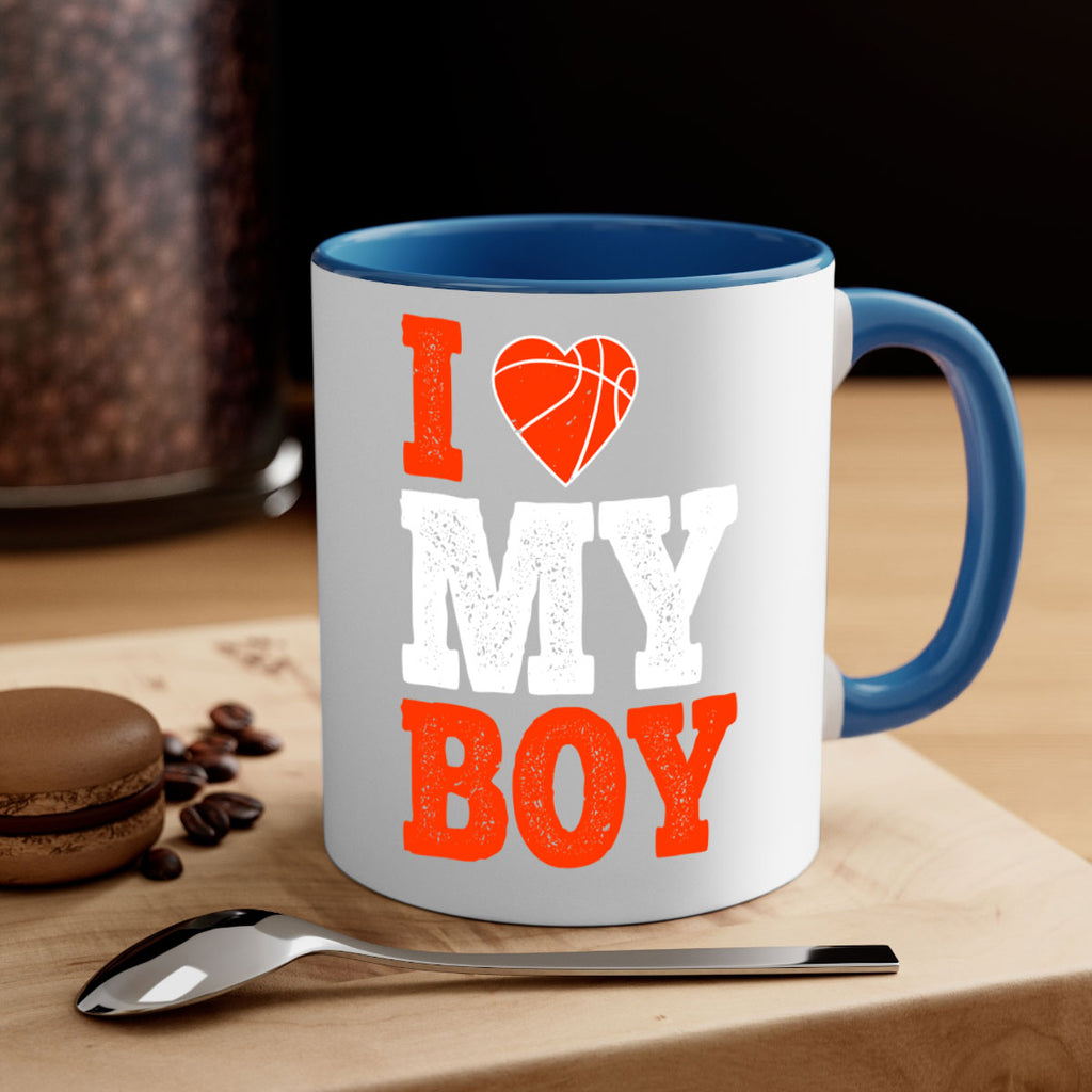 I love my boy 2255#- basketball-Mug / Coffee Cup