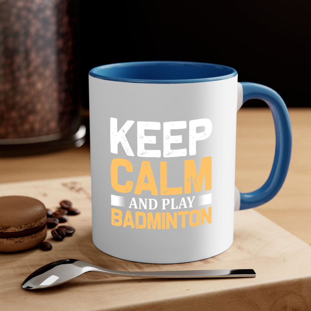 Keep calm 958#- badminton-Mug / Coffee Cup
