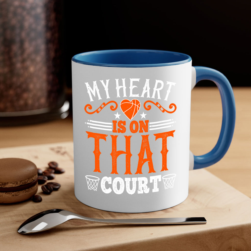 My heart is on that court 1827#- basketball-Mug / Coffee Cup
