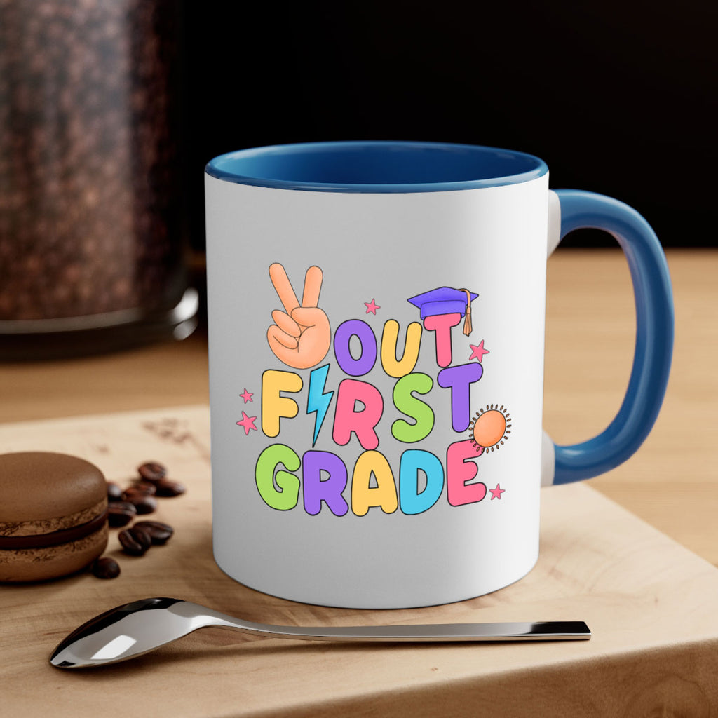 Peace Out 1st Grade Peace 7#- First Grade-Mug / Coffee Cup