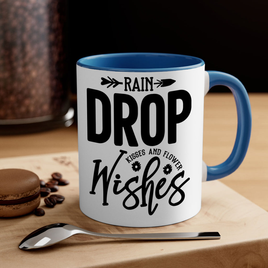 Rain Drop Kisses and Flower Wishes397#- spring-Mug / Coffee Cup