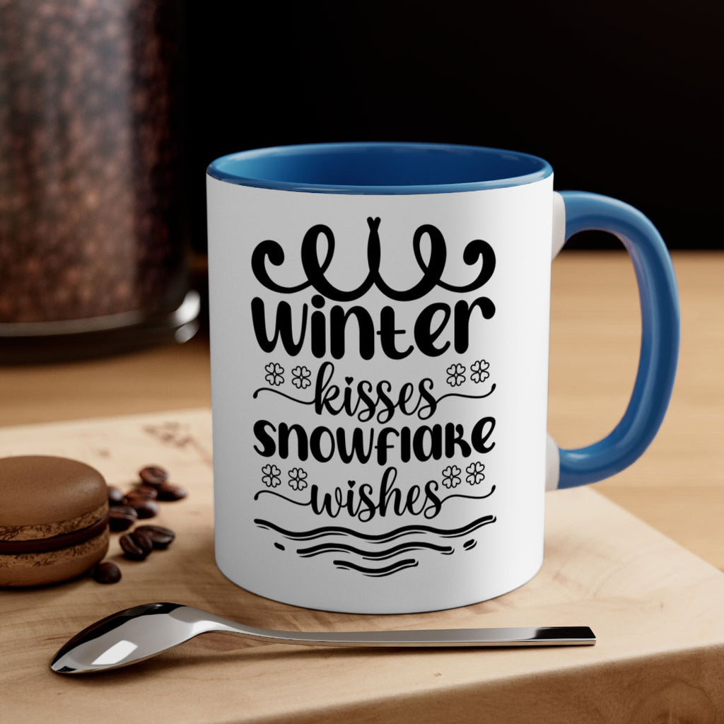 Winter Kisses Snowflake Wishes 562#- winter-Mug / Coffee Cup