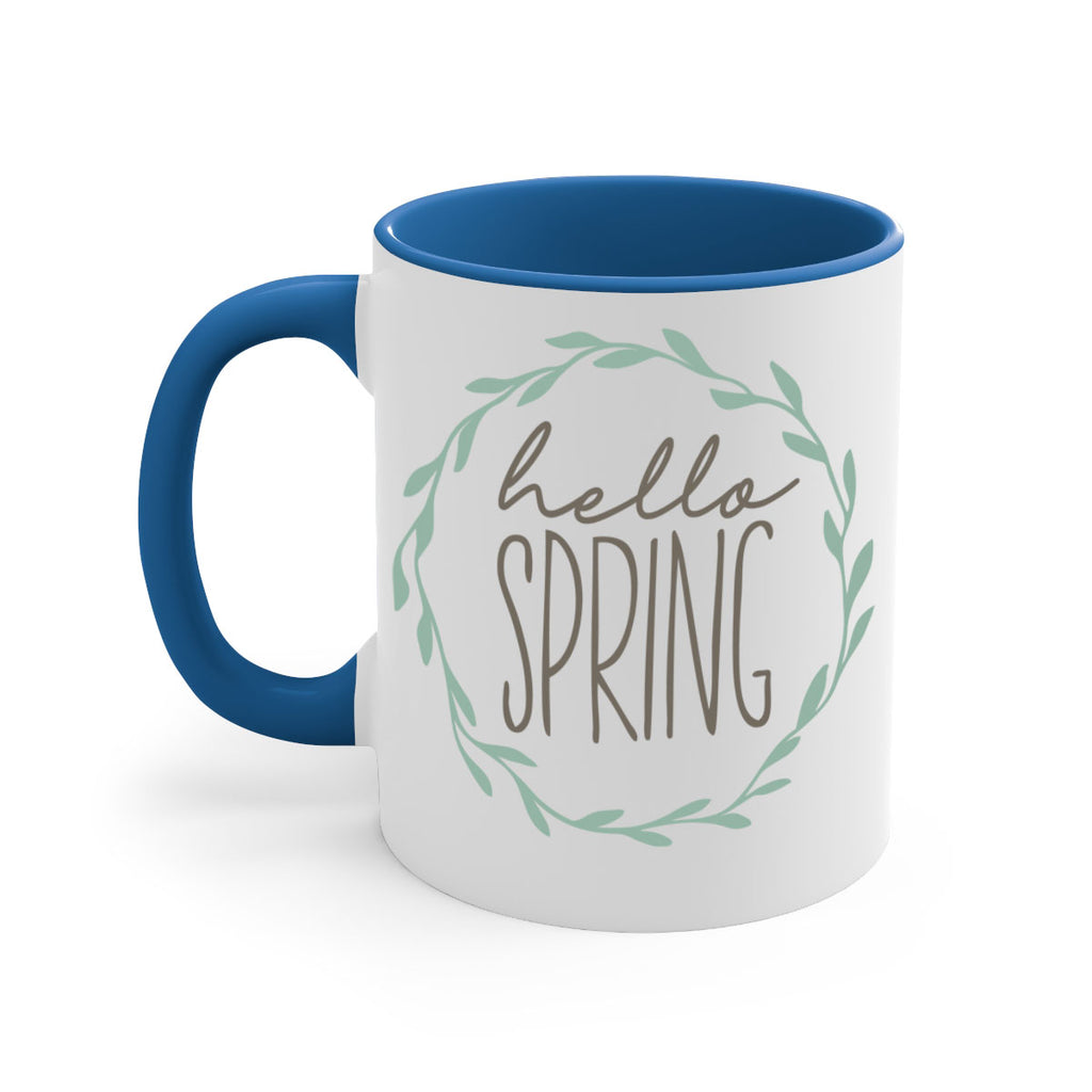 Hello Spring Wreath leaves210#- spring-Mug / Coffee Cup