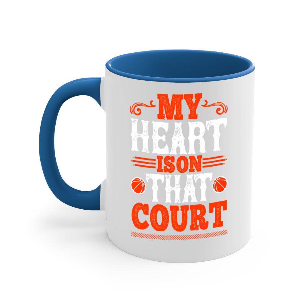 My heart is on that court 1836#- basketball-Mug / Coffee Cup