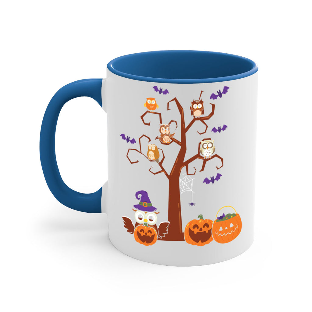 Owl With Pumpkin Halloween Tree A TurtleRabbit 16#- owl-Mug / Coffee Cup