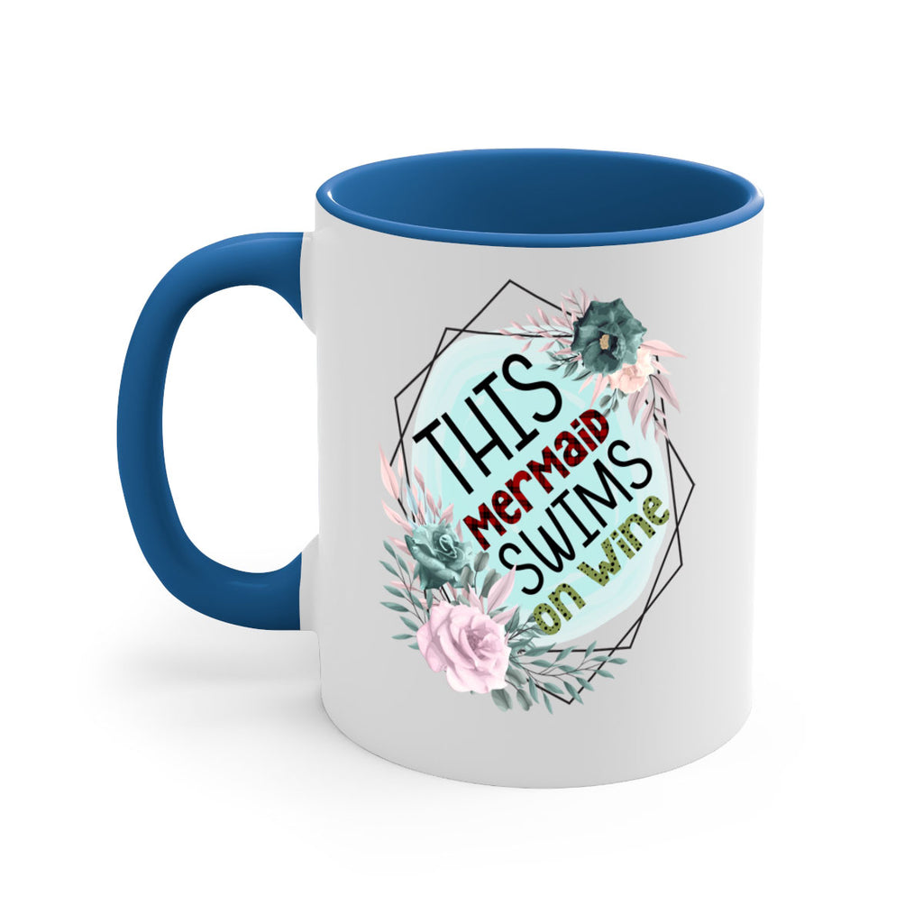 This Mermaid Swims On Wine 633#- mermaid-Mug / Coffee Cup