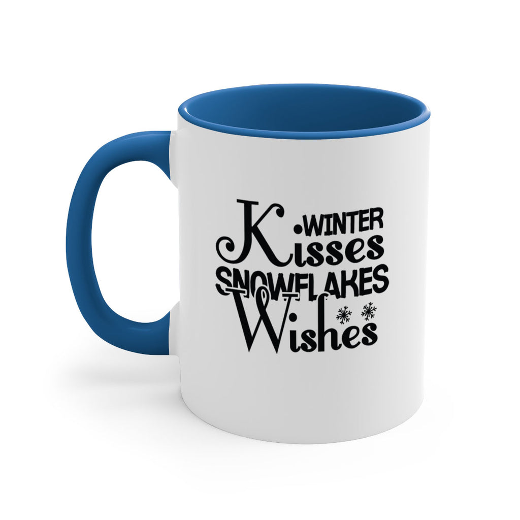 Winter Kisses Snowflakes Wishes 521#- winter-Mug / Coffee Cup