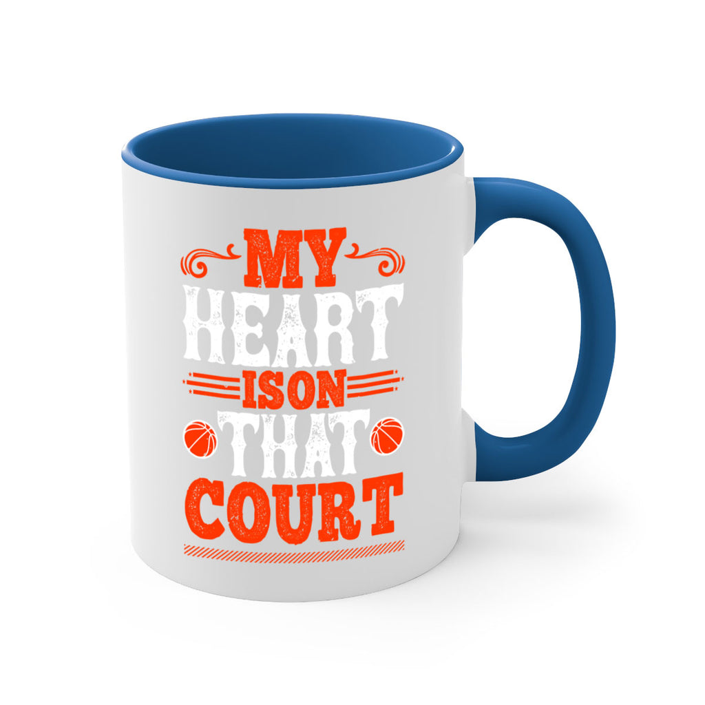 My heart is on that court 1836#- basketball-Mug / Coffee Cup