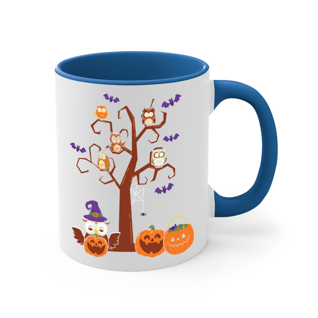 Owl With Pumpkin Halloween Tree A TurtleRabbit 16#- owl-Mug / Coffee Cup