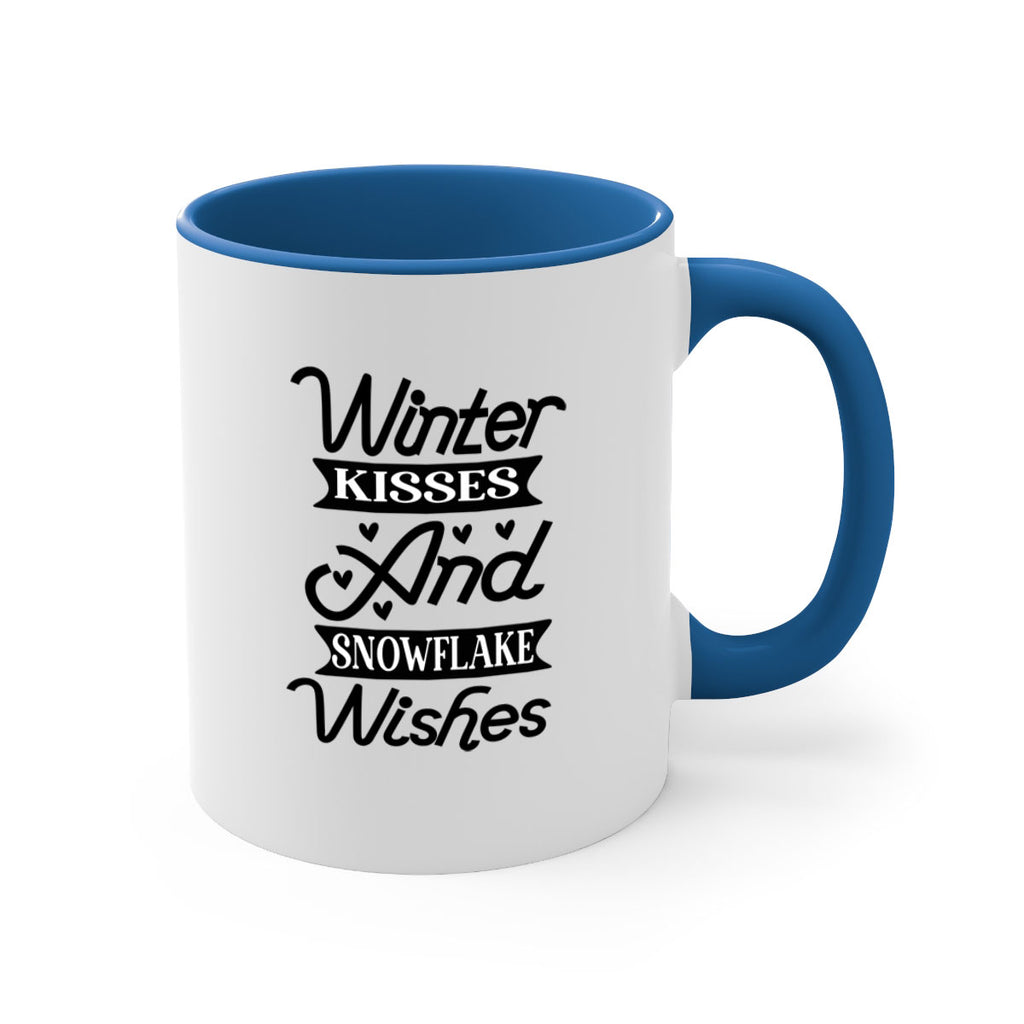 Winter Kisses And Snowflake Wishes 515#- winter-Mug / Coffee Cup