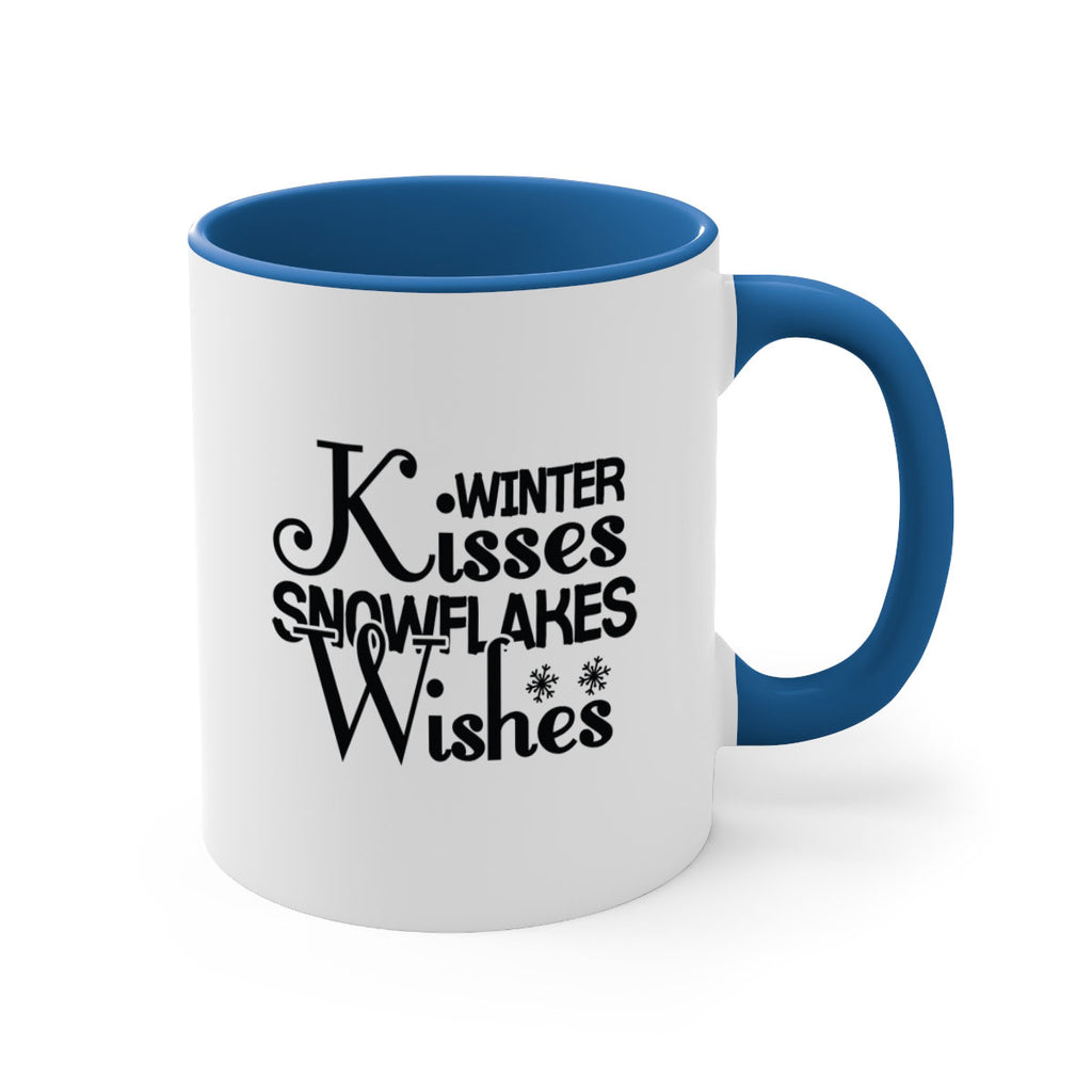 Winter Kisses Snowflakes Wishes 521#- winter-Mug / Coffee Cup