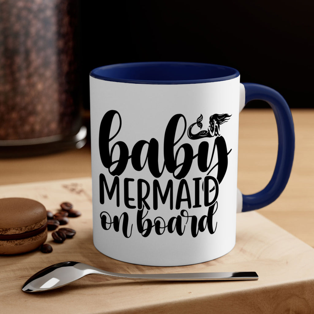 Baby mermaid on board 41#- mermaid-Mug / Coffee Cup