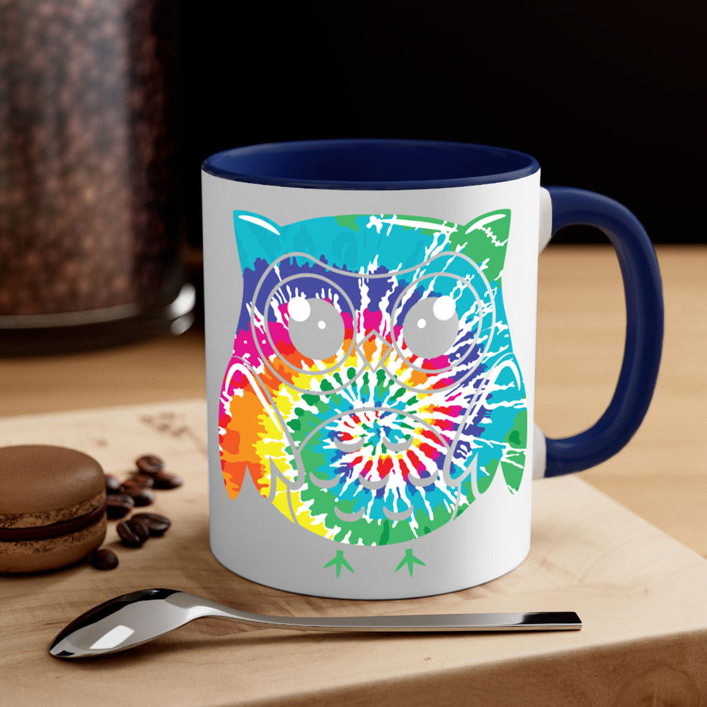 Graphic Owl Tiedye A TurtleRabbit 8#- owl-Mug / Coffee Cup