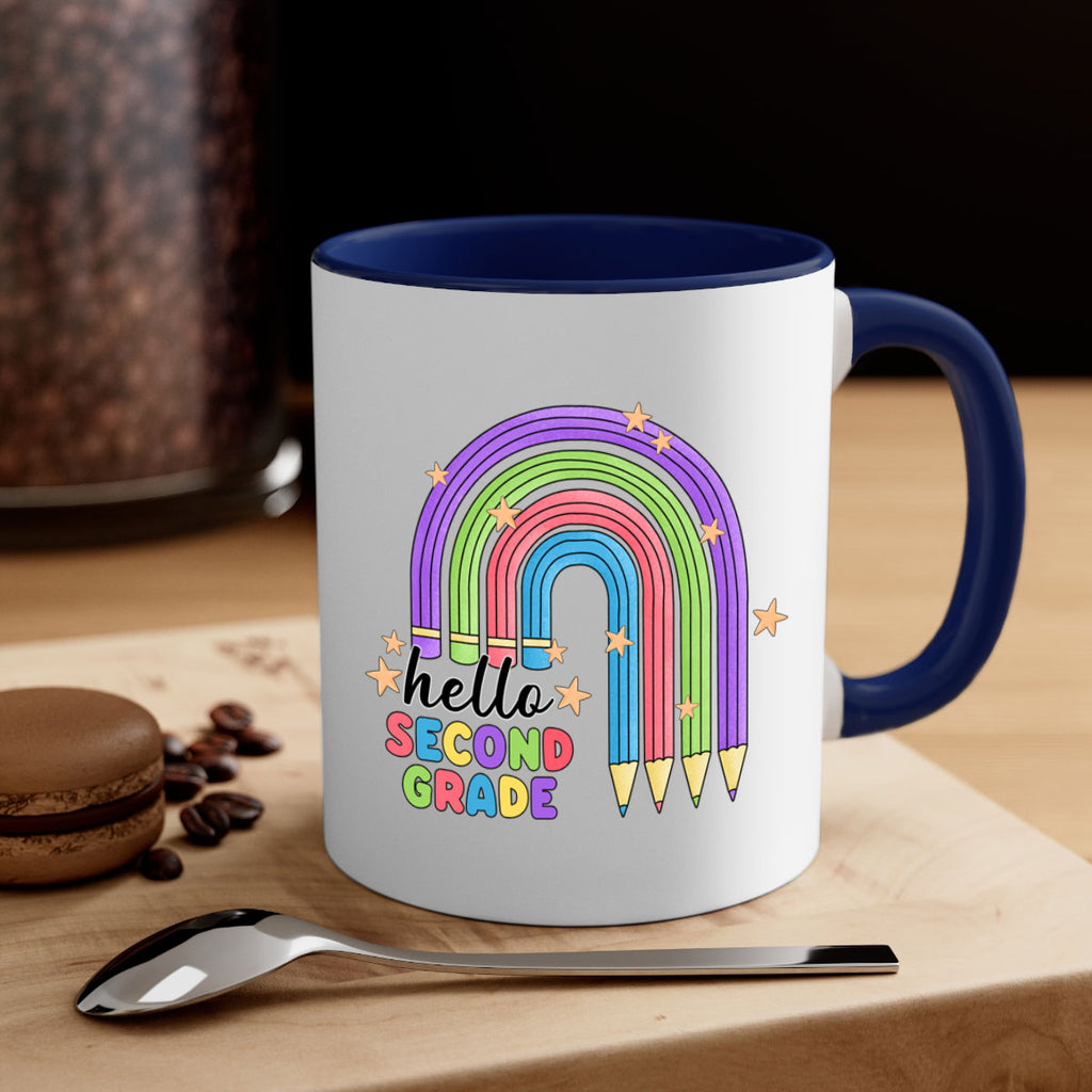 Hello 2nd Grade Pencil Rainbow 11#- second grade-Mug / Coffee Cup