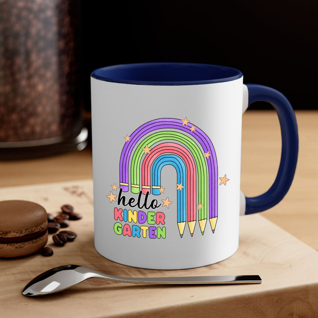 Hello Kindergarten Pencil Rainbow 4#- Kindergarten-Mug / Coffee Cup