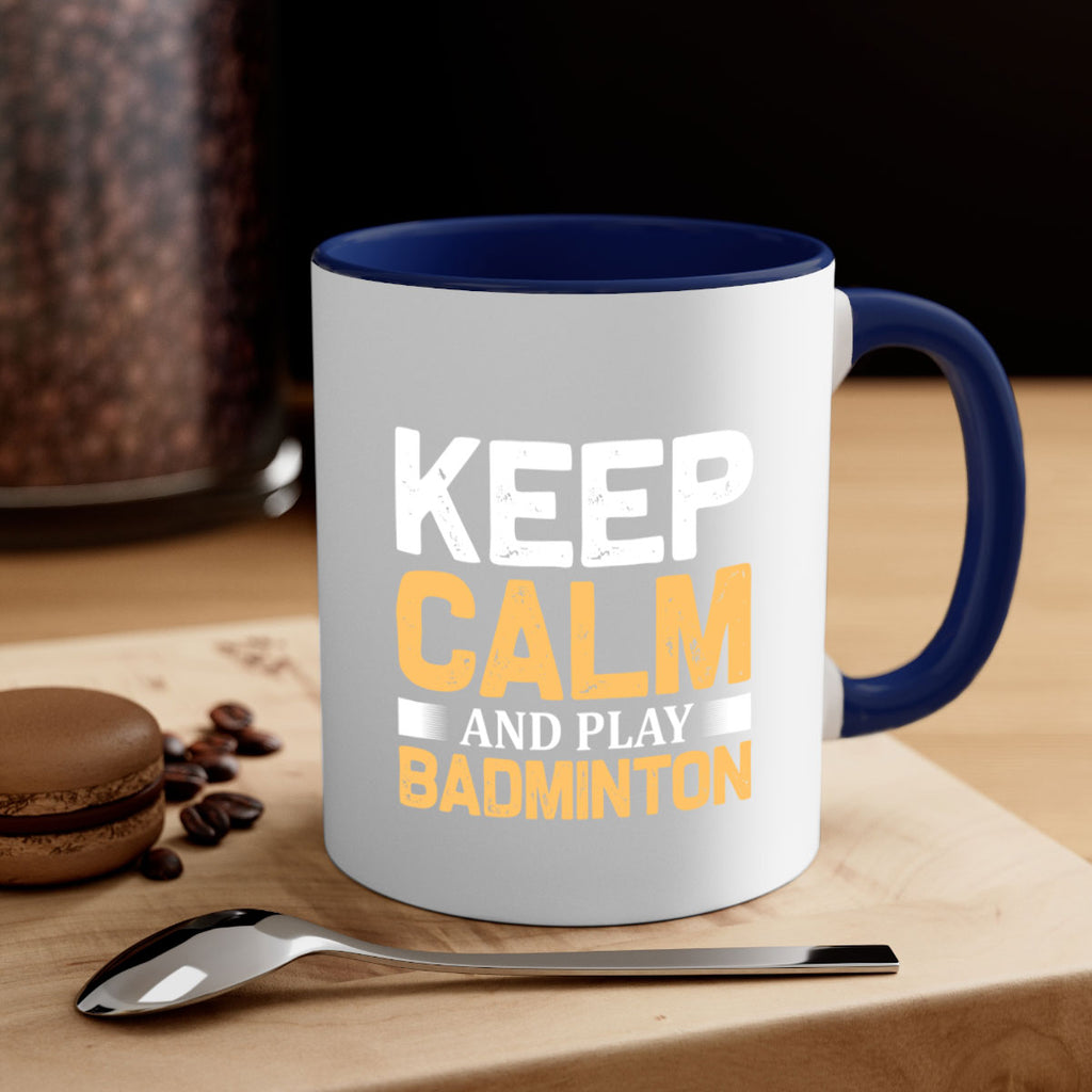 Keep calm 958#- badminton-Mug / Coffee Cup