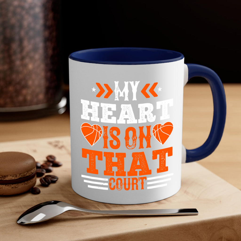 My heart is on that court 1807#- basketball-Mug / Coffee Cup