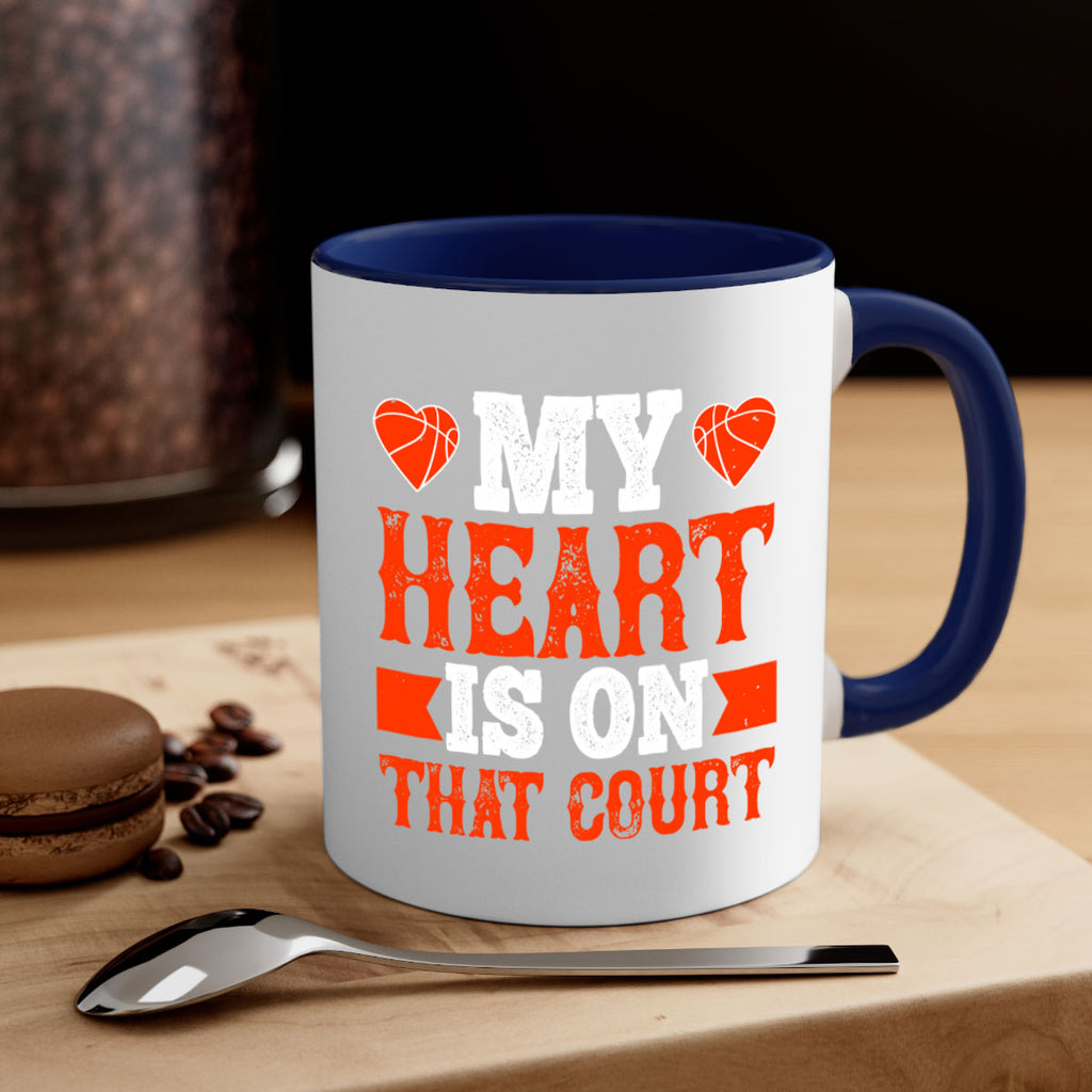 My heart is on that court 1817#- basketball-Mug / Coffee Cup