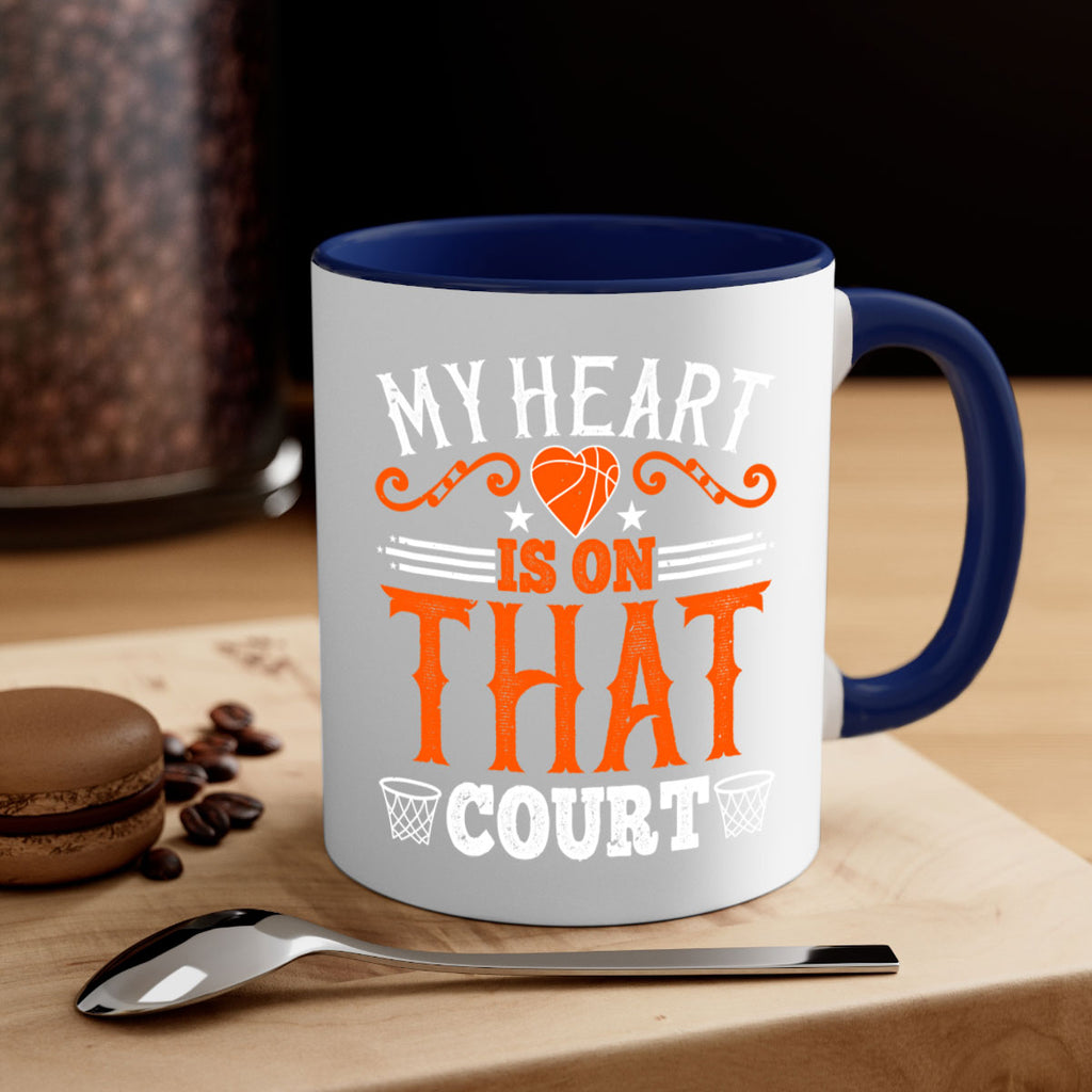 My heart is on that court 1826#- basketball-Mug / Coffee Cup