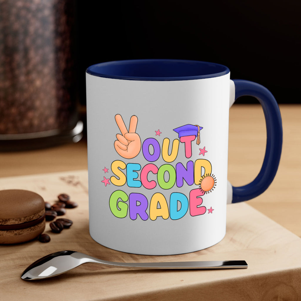 Peace Out 2nd Grade Peace 18#- second grade-Mug / Coffee Cup