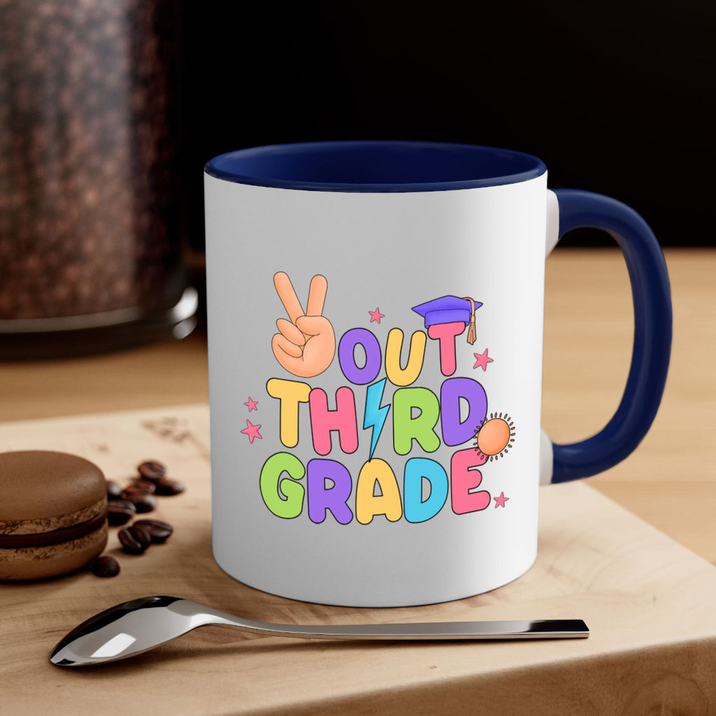 Peace Out 3rd Grade Peace 18#- Third Grade-Mug / Coffee Cup