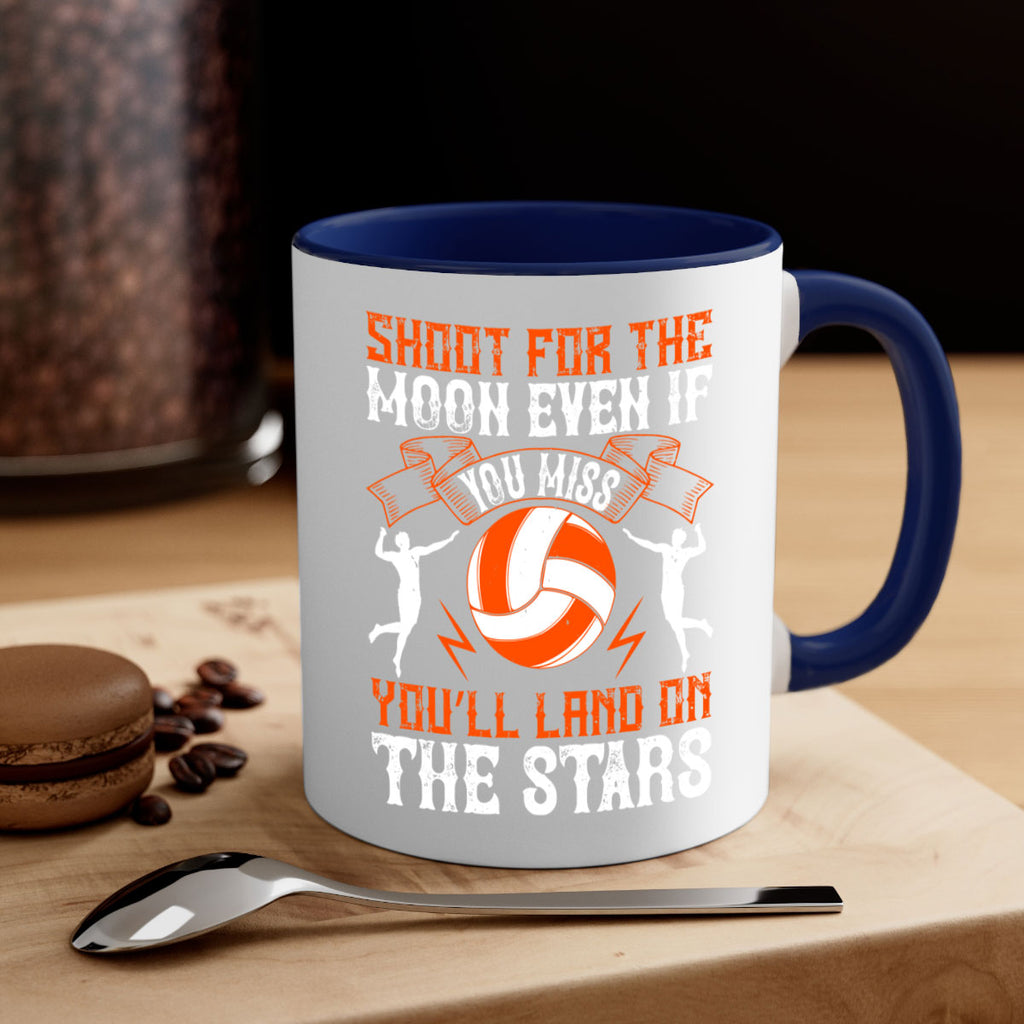 Shoot for the moon even if you miss you’ll land on the stars Style 544#- volleyball-Mug / Coffee Cup