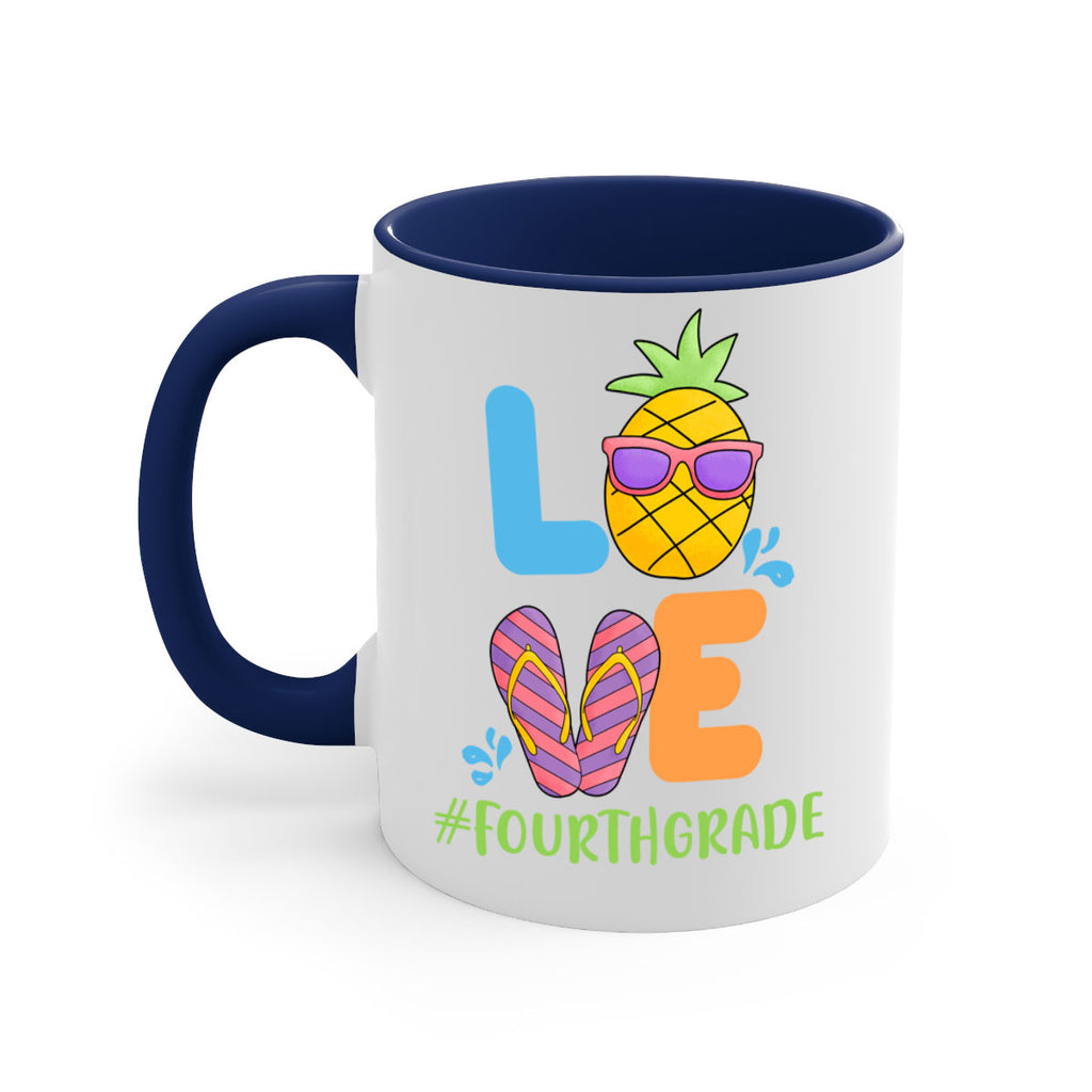 LOVE 4th Grade Summer Pineapple 18#- 4th grade-Mug / Coffee Cup