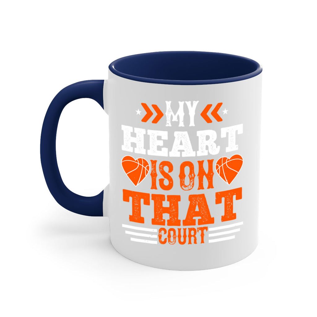 My heart is on that court 1807#- basketball-Mug / Coffee Cup
