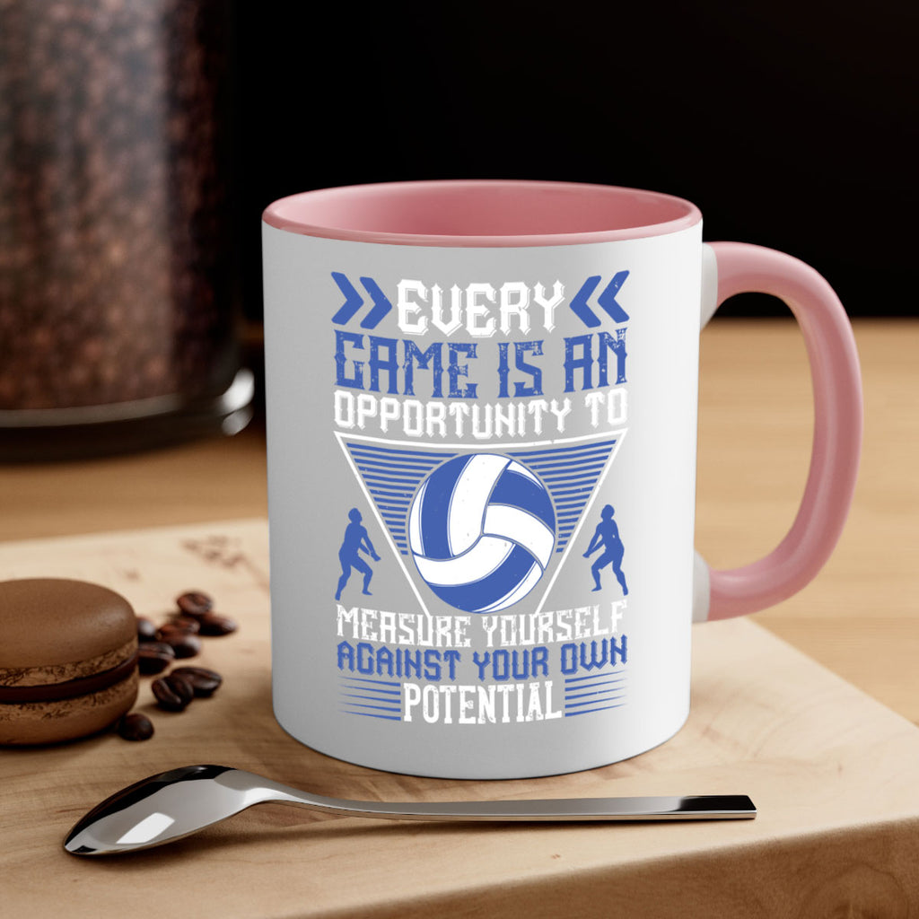 Every game is an opportunity to measure yourself against your own potential Style 1261#- volleyball-Mug / Coffee Cup