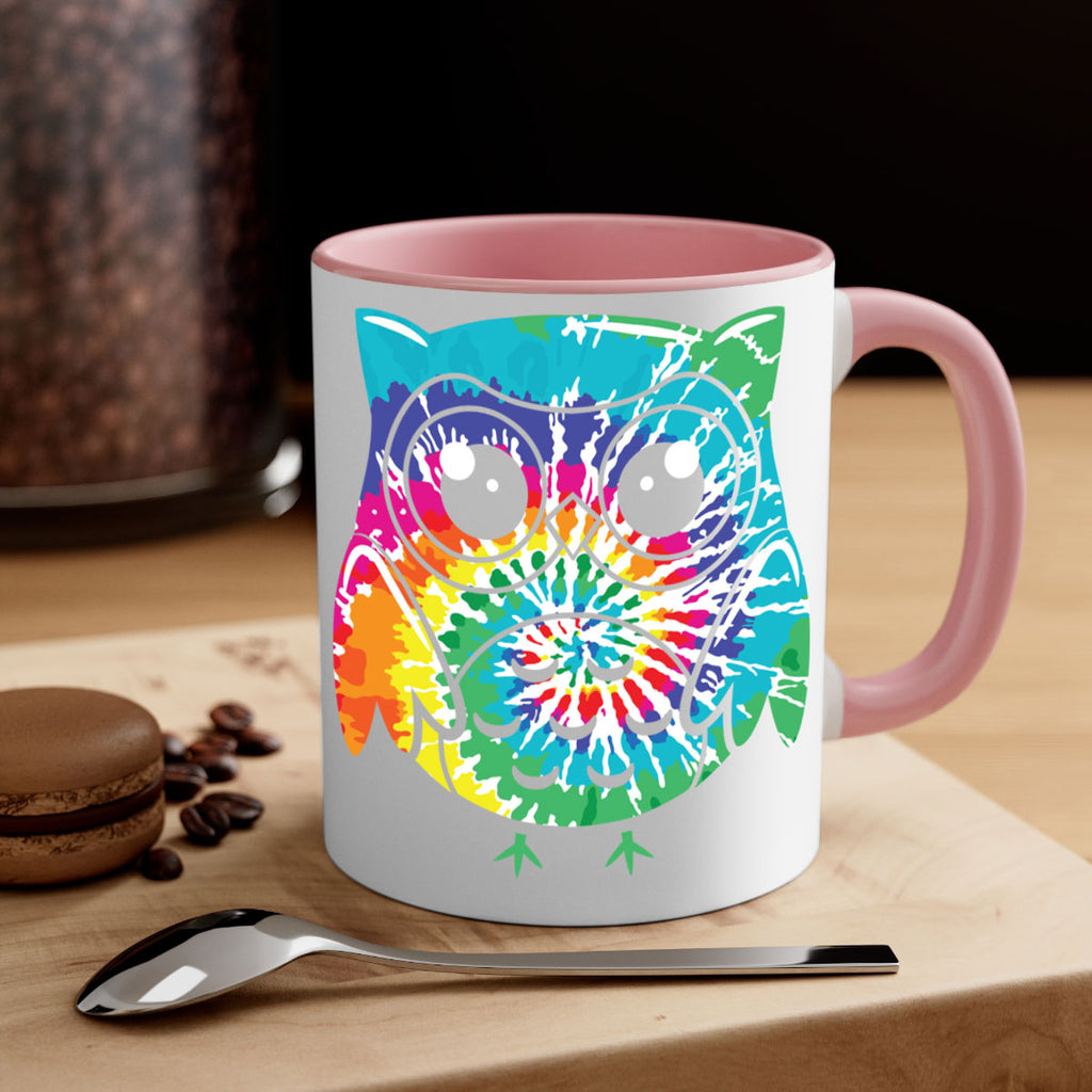 Graphic Owl Tiedye A TurtleRabbit 8#- owl-Mug / Coffee Cup