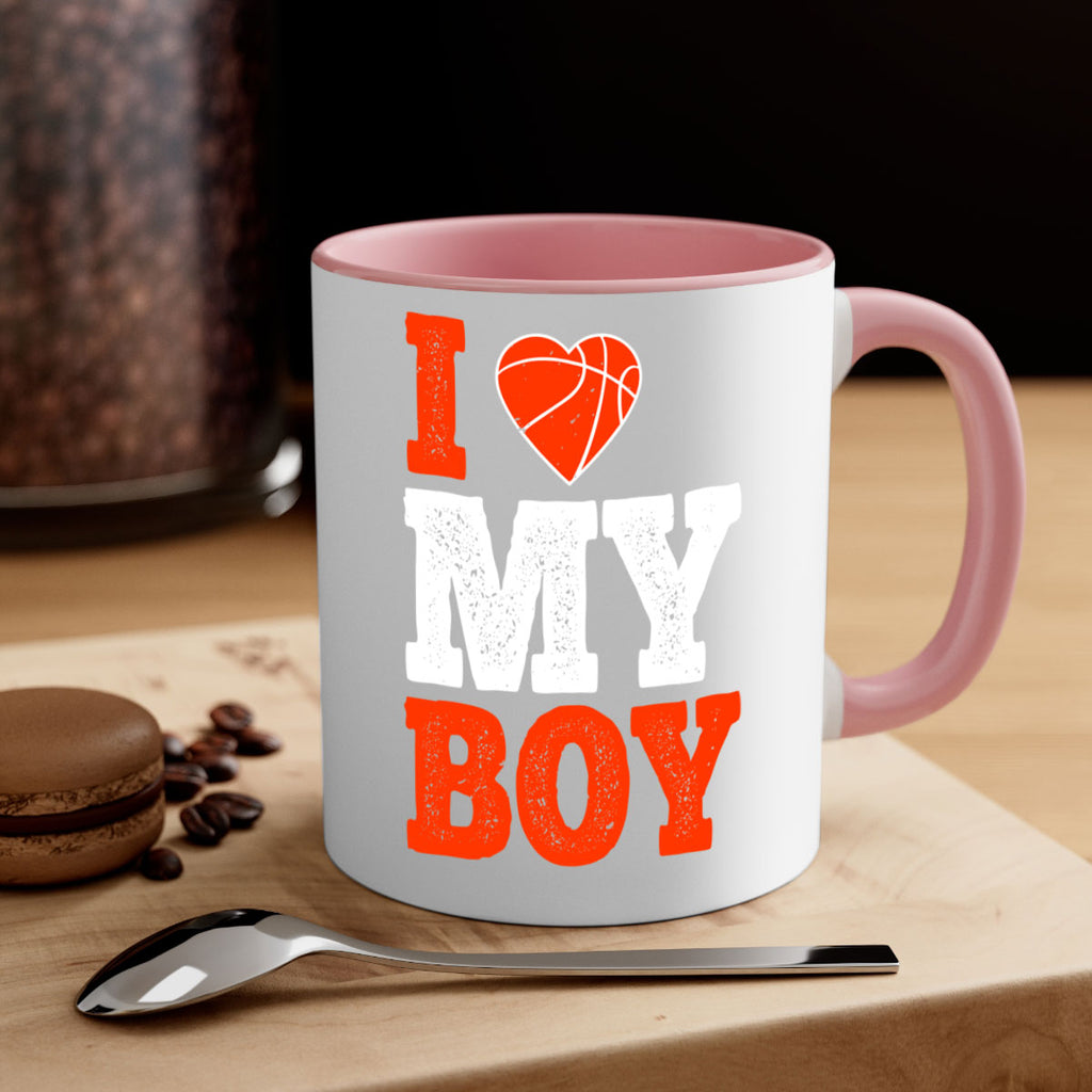 I love my boy 2255#- basketball-Mug / Coffee Cup