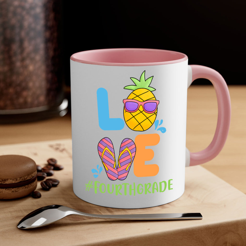 LOVE 4th Grade Summer Pineapple 18#- 4th grade-Mug / Coffee Cup