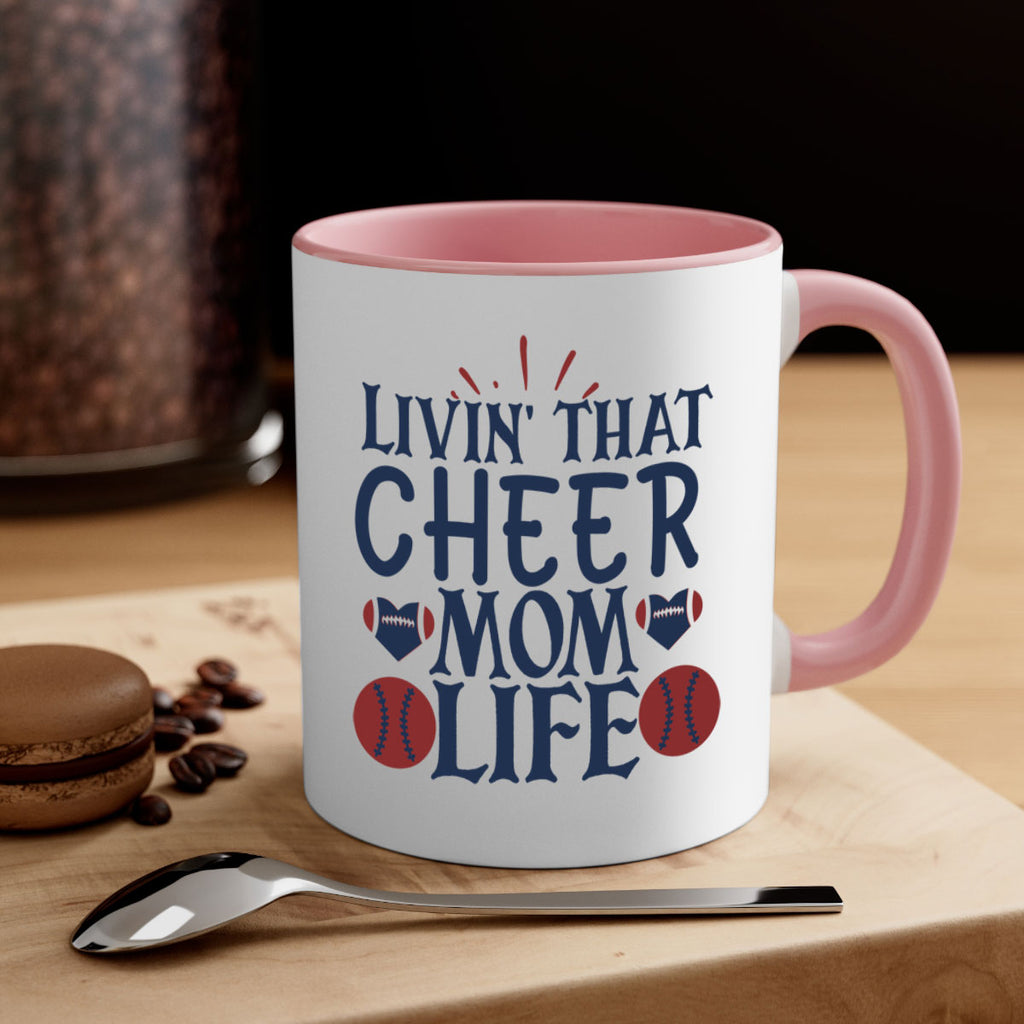 Livin that cheer mom life 1535#- football-Mug / Coffee Cup