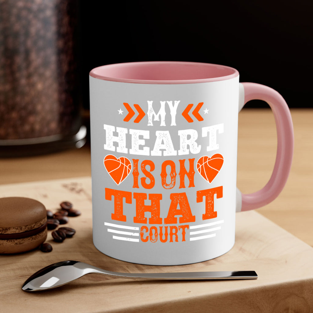 My heart is on that court 1807#- basketball-Mug / Coffee Cup