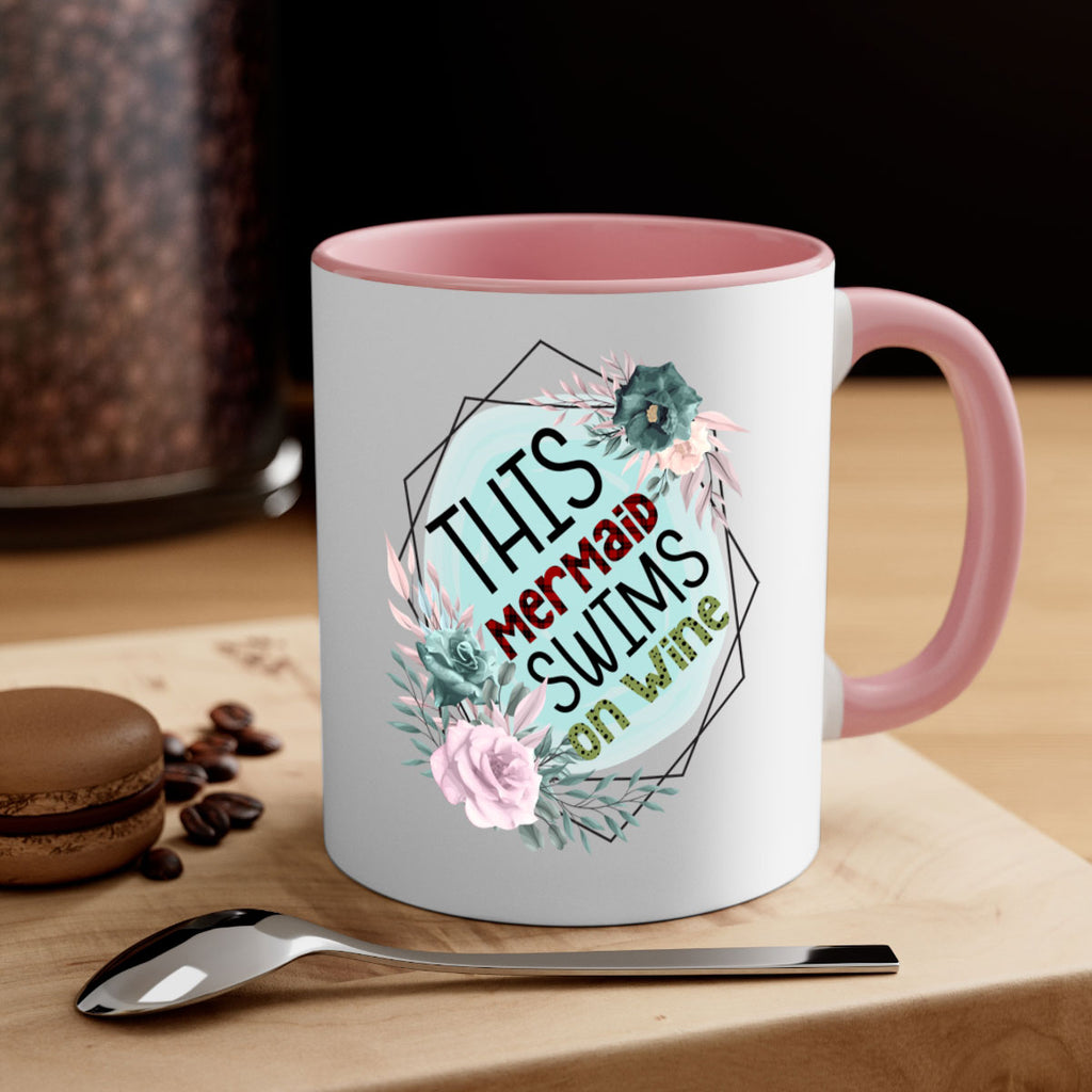 This Mermaid Swims On Wine 633#- mermaid-Mug / Coffee Cup
