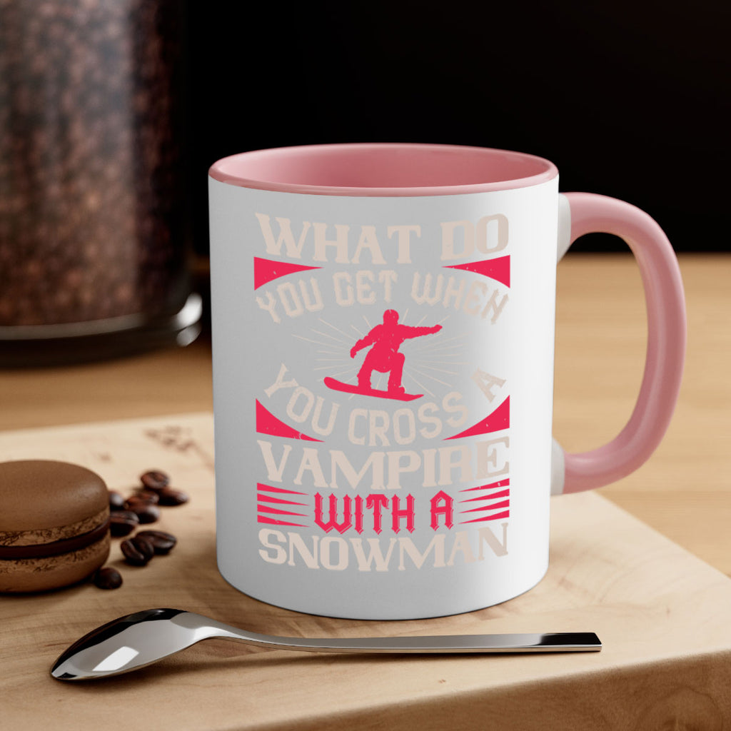 What do you get when you cross a vampire with a snowman 106#- ski-Mug / Coffee Cup